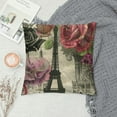 thumbnail image 2 of Wuche Hopyeer Vintage Romantic Paris Trip Classical Postcards Hot Air Balloons Kites Throw Pillow Covers Decor Europe Map Eiffel&nbsp;Tower&nbsp;Xmas Valentine&nbsp;Pillowcase for Sofa, 2 of 5