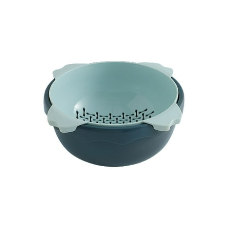 

UDIYO Colander Basket Double-layered Kitchen Colander 2-in-1 Detachable Portable Fruit Vegetable Washing Strainer Cooking Tools