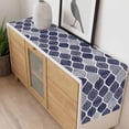 thumbnail image 4 of Blue Boho Table Runner - 48 Inch Long, Kitchen Dining Table Runner Dresser Scarves, Vintage Country Ethnic Abstract Gingham Farmhouse Decor for Coffee Tables Wedding Party Banquet, 4 of 8