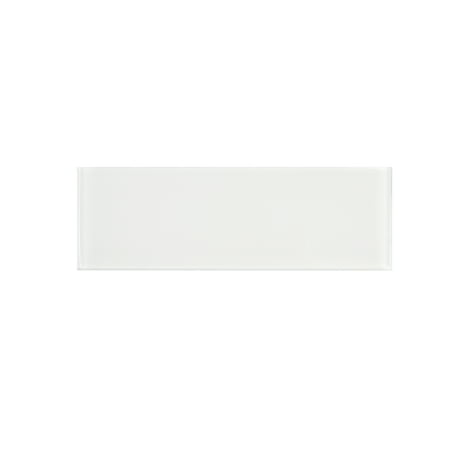 WS Tiles - Premium Snow White 4 in. x 12 in. Individual Glass Subway Wall Tile (5 sq. ft / Case)
