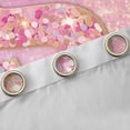 thumbnail image 4 of Feelyou Chic Pink Monogrammed S Black Out Curtains, Glitter Mermaid Scale Curtains Pack of 2 (42x63 Each), Dreamy Princess Cartoon Bedroom Curtains, Blackout Curtains Home Decor, 4 of 6