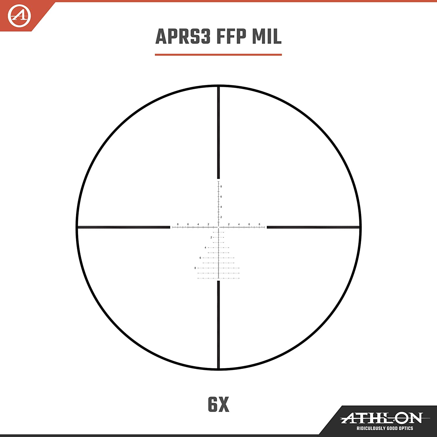 Athlon Optics Midas TAC HD 6-24x50 APRS3 FFP MIL Reticle Long Range Riflescope