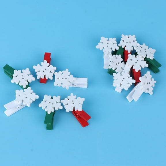 CATIEBYE Mini Clothes Pin Wood Holding Note Decorative Item Christmas 30pcs