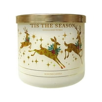 Bath and Body Works 'Tis The Season 3 Wick Scented Christmas Candle New with Lid