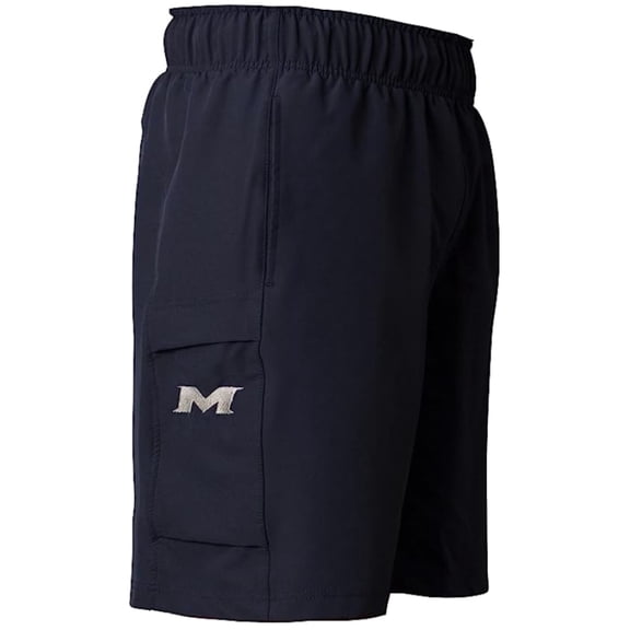 Miken Men's M20 Game Use & Training Shorts Slowpitch Softball – Navy/Gray - (S)