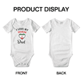 thumbnail image 3 of I Love My Iranian Dad Heart Flag Cute Baby Bodysuit Baby Clothes (White, 6-12 Months), 3 of 5