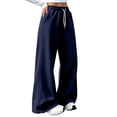 thumbnail image 5 of WULMLEO Wide Leg Sweatpants Women Baggy Elastic High Waisted Lounge Pants 2026 0versized Soft Relaxed Fit Workout Trousers with Pockets Navy XL, 5 of 9