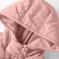thumbnail image 5 of Fjofpr Girls Clothes Size 10-12 Outfits Children's Solid Color Long Sleeved Hooded Thick Coat Medium And Large Children's Casual Warm Coat Pink 11 Years, 5 of 7