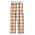 thumbnail image 3 of XAOFW Boys Plaid Pajama Pants Elastic Waist Sleepwear Trousers With Pockets Kids Fall Winter Casual Breathable Bottoms, 3 of 7