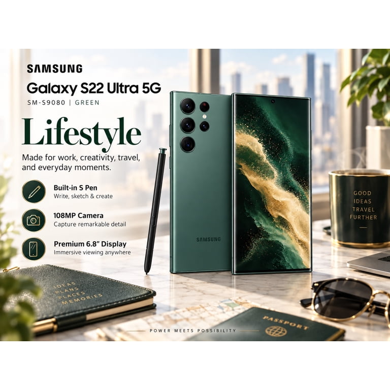 Samsung Galaxy S22 Ultra S9080 5G 512GB 12GB RAM Dual SIM GSM Samsung Galaxy S22 Ultra S9080 5G 512GB 12GB RAM Dual SIM GSM