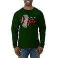 thumbnail image 1 of Wild Bobby, Baseball Fingerprint It's In My DNA, Sports, Men Long Sleeve Shirt, Forest Green, XX-Large, 1 of 5
