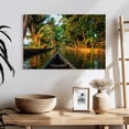 thumbnail image 3 of Elephant Stock Kerala Backwater Tour Wall Art - Horizontal Canvas Wall Art - Living Room Wall Decor - Transportation Canvas - Green And Orange Decor - 24" x 16", 3 of 8