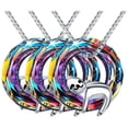 thumbnail image 1 of Cadena con Dije de Oso Perezoso High Monaco 3 Pzas Collar Gris/Multicolor Metal, 1 of 1