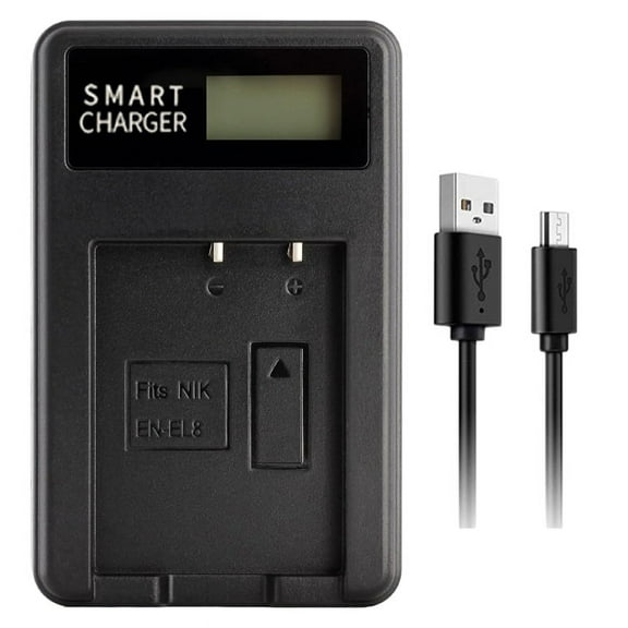 EN-EL8 LCD USB Charger for Coolpix S52C P1 P2 S50 S50C S51 S51C S52 S52c S7c Camera Charging Dock Accessories