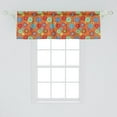 thumbnail image 2 of Ambesonne Floral Window Valance, Colorful Abstract Concept, 54" X 18", Burnt Orange Multicolor, 2 of 3