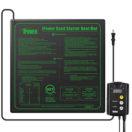 iPower MET Certified Seedling Heat Mat & ETL Digital Thermostat Control Combo 