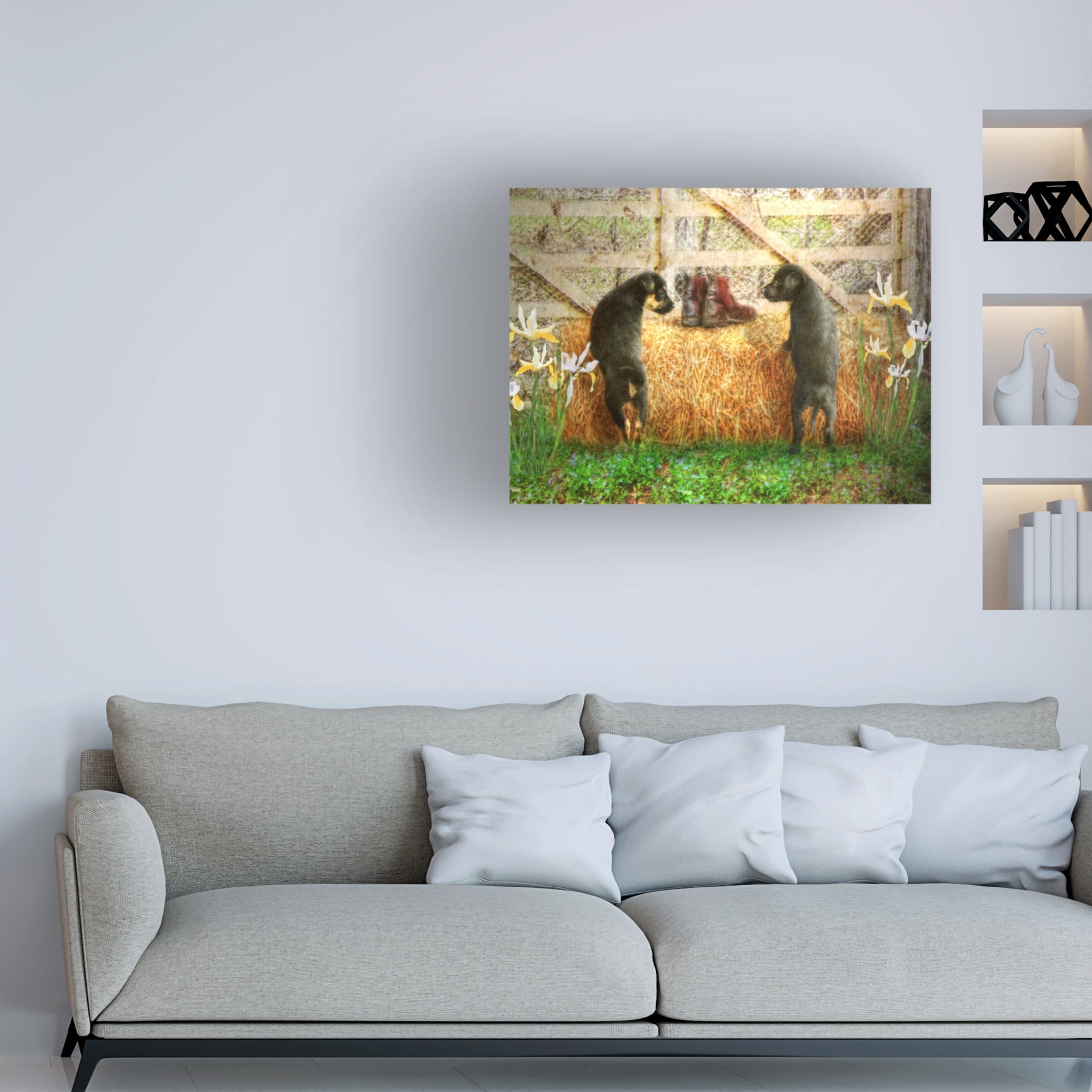 Canvas Wall Art - Trudi Simmonds 'Lead Me Not Into Temptation' Wall Art for Living Room, Bedroom, or Office Décor by Trademark Fine Art - 19 x 14 Inches