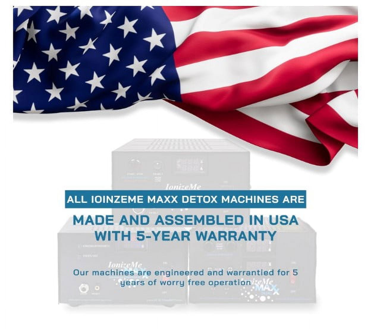 HEALTHandMED IonizeMe Maxx Ionic Foot Bath Detox Machine – Powerful 20V, 2.5A Heavy Duty Foot Massager Spa, Pedicure Foot Spa, Ultimate Package, 5-Year Warranty, Made in USA