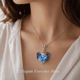 thumbnail image 5 of Dragon Jewelry Set for Women, Crystal Dragon Necklace Bracelet and Earrings, Fantasy Animal Pendant Jewelry Collection Gift, Purple, 5 of 6