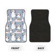 thumbnail image 2 of Disketp Happy Snowmen Snowfall for Crystal Velvet Car Mats Four-Piece Set,All-Season Automotive Protection, Vehicles, Cars, Trucks, and SUVs,Anti-Slip Design, 2 of 7