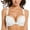 White, variant on Women's Push Up Bra Racerback Front Closure Criss-Cross Padded T-Shirt Bras Underwire Add Cup, White 36B
