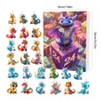 thumbnail image 3 of Dsscvnef Christmas Advent Calendar Cute Flying Pendant Acrylic 2D Decoration Set Holiday Christmas Count down with Pockets Chocolate Christmas Countdown Calendar Cute Kitchen Timer, 3 of 8