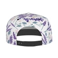 thumbnail image 4 of Daiia Lavender Flowers print Flat Bill Hats Flat Brim Trucker Cap Baseball Cap Adjustable Classic Low Profile Hat Unconstructed Plain Cap, 4 of 9