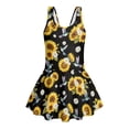 thumbnail image 6 of DISNIMO Sunflower Hummingbird Daisy Printed Girls One Piece Swimsuits Sleeveless Swimdress Soft Stretch Bathing Suit with Skirt Quick Dry Swimwear for Kids Girls, 6 of 8