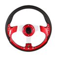thumbnail image 4 of Volante de derrape de 320 mm con botón de bocina Volante de carrito de golf de 12,5 pulgadas Volante modificado para automóvil rojo, 4 of 8