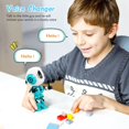 thumbnail image 2 of Robot Toy for Kids, Rechargeable Talking Robot for Boy and Girls, Voice Changer with LED, 2 of 7