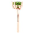 thumbnail image 3 of Solitaire Engagement Ring for Women - 2ct Natural Peridot in 18K Rose Gold Promise Ring, 3 of 6