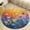 style-6, variant on Vibe Blooming Tulips Round Rugs -Washable Non-Slip Small Round Area Rug Throw Soft Circle Rugs for Bedroom, Modern Print Indoor Carpet for Entryway Sofa Living Room