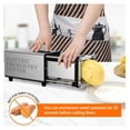 GnHoCh Electric French Fry Cutter, Automatic Potato Cutter Stainless