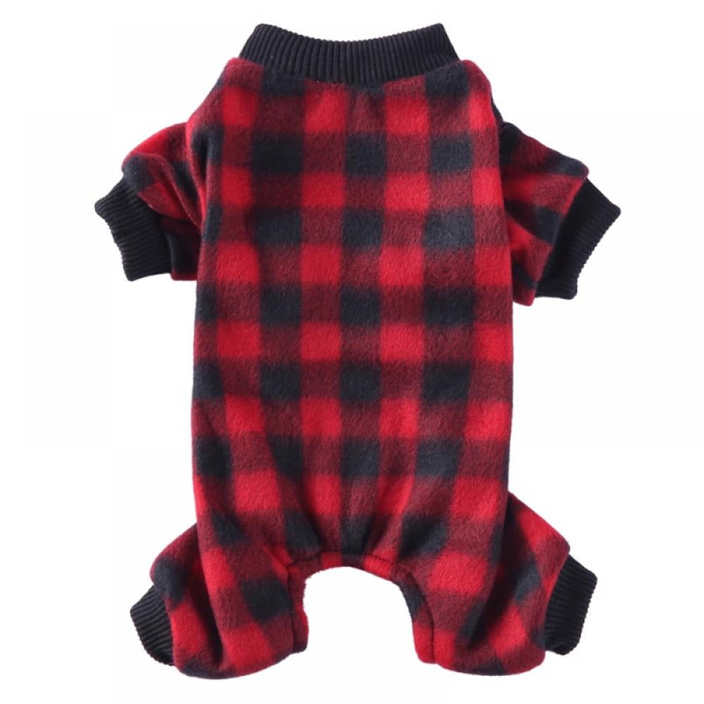 Black and red plaid dog pajamas sale