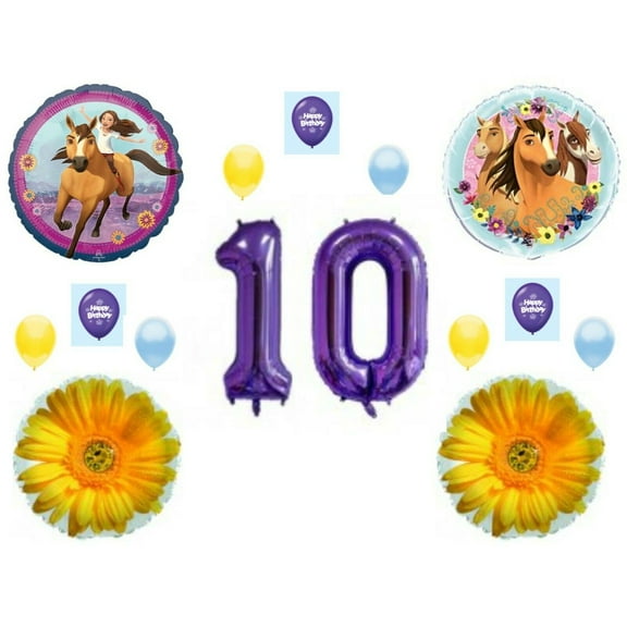 Spirit Untamed Movie 10th Birthday balloons Decoration Horses Lucky