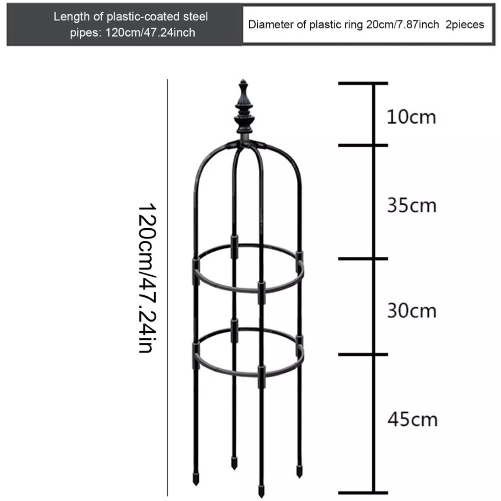 Treillis Obélisque Métallique Pour Plantes Grimpantes - 174 Cm Réglable - Support Pour Rosiers, Vignes, Concombres
