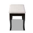 thumbnail image 4 of Baxton Studio Cornelie Modern and Contemporary Transitional Grey Fabric Upholstered and Dark Brown Finished Wood Dining Bench, 4 of 7