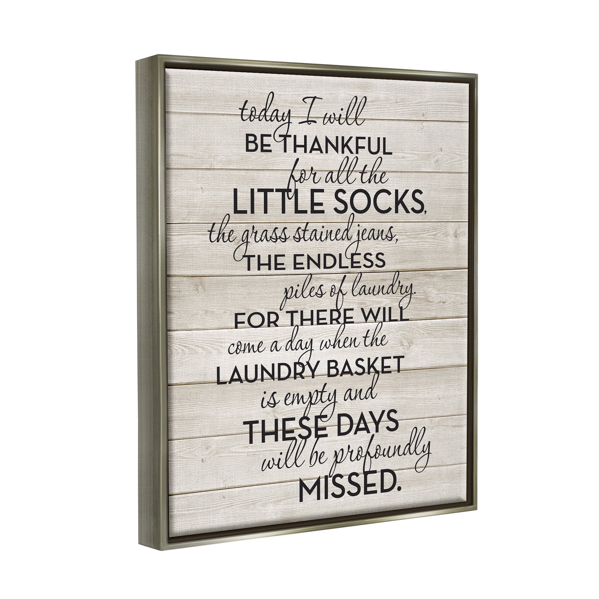 Stupell Industries Rustic Parenting Phrase Inspirational Painting Gray Floater Framed Canvas Art Print Wall Art, 17 x 21