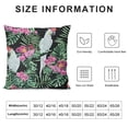 thumbnail image 5 of BANET  Bright Vibrant Multicolor Throw Pillow Covers,Tropical Palm Bird Colorful Floral Decorative Pillow Covers Digital Printing Blended Fabric for Couch Sofa Bed Invisible Zipper 24x24in, 5 of 5