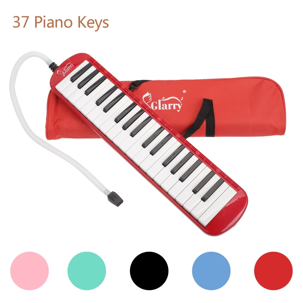 Glarry 37Key Melodica Instrument with Carrying Bag, Mouthpiece and More, Piano for Beginner