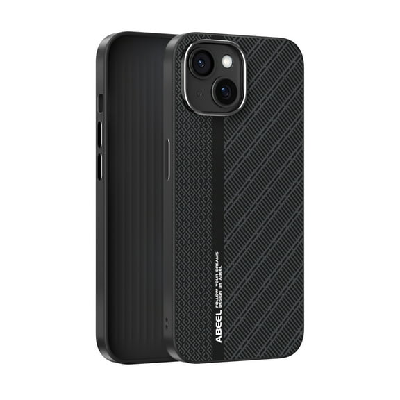Stylish Texutre Case Cover for Apple iPhone 13, Slim Fit [Compatible with Magsafe & Accessories] Shockproof Drop Protection Anti-Scratch Anti-Slip Bumper Rugged Case for Men,Black