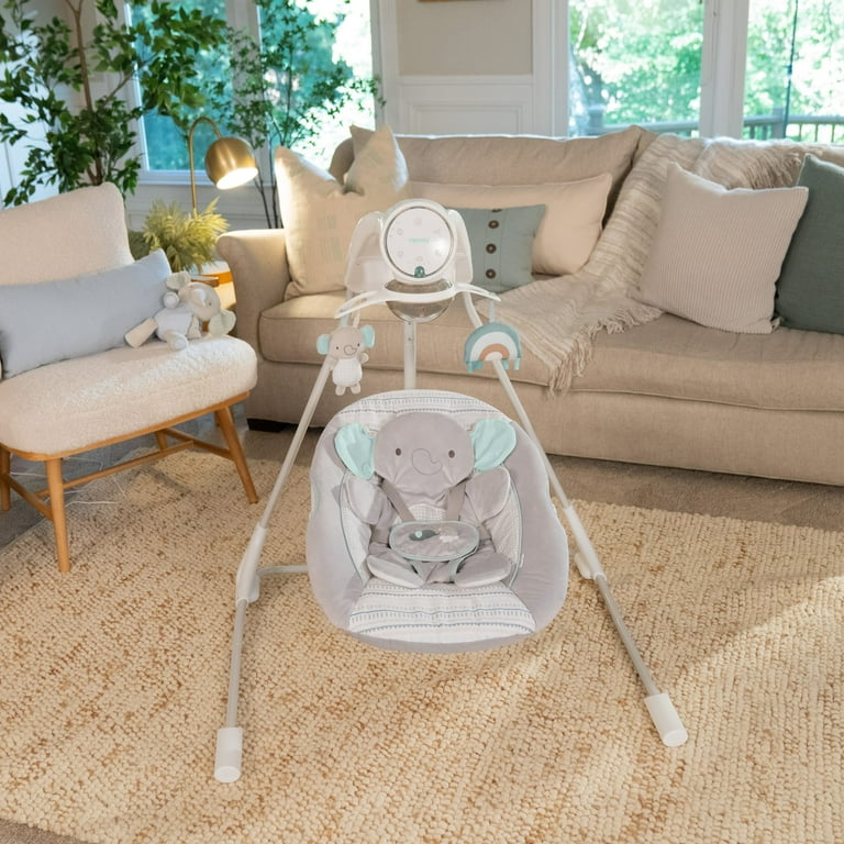 Ingenuity baby swing cheap lion and elephant