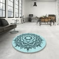 thumbnail image 4 of Ahgly Company Machine Washable Indoor Rectangle Transitional Deep-Sea Green Area Rugs, 8' x 12', 4 of 7