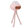 thumbnail image 4 of Ventilador portátil de mano sin aspas USB recargable pulpo ventilador al aire libre transformación soporte pequeño ventilador rosa, 4 of 12
