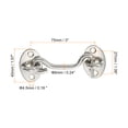 thumbnail image 2 of Uxcell 3 Inch Hook Eye Latch, 2 Pack Stainless Steel Privacy Hook and Eye Latch Gate Latch Lock, Silver Tone, 2 of 6