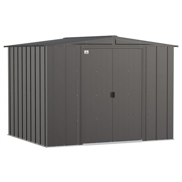 Abri de rangement Arrow Classic en acier, 8x7, charbon