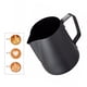 thumbnail image 5 of Jarra espumadora de leche de 400 ml, de acero inoxidable 304, para tazas de leche y decoración de latte. Negro, 5 of 7