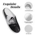 thumbnail image 5 of Daiia Monochrome Giraffe Expression Print Women’s Fuzzy Slippers Memory Foam Lightweight House Shoes Cozy Loafer Flannel House Shoes-37/38, 5 of 7