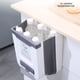 thumbnail image 4 of Bote de basura Gabinete plegable montado en la pared Cubo de clasificación de basura Cubo de basura Interior Hogar Baño Sala de estar Cesta de basura Blanco Medio Inevent HA011911-03, 4 of 7