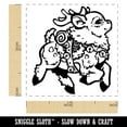 thumbnail image 2 of Festive Prancing Holiday Christmas Reindeer with Bells Self-Inking Rubber Stamp Ink Stamper - Black Ink - Small 1 Inch, 2 of 7